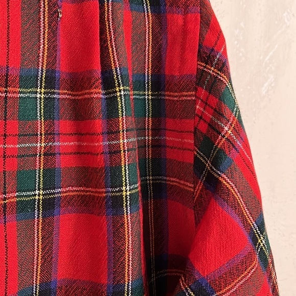 1960s Game and Lake Red Loop Button Up Shirt Buffalo Plaid 100% Wool - Picture 11 of 17
